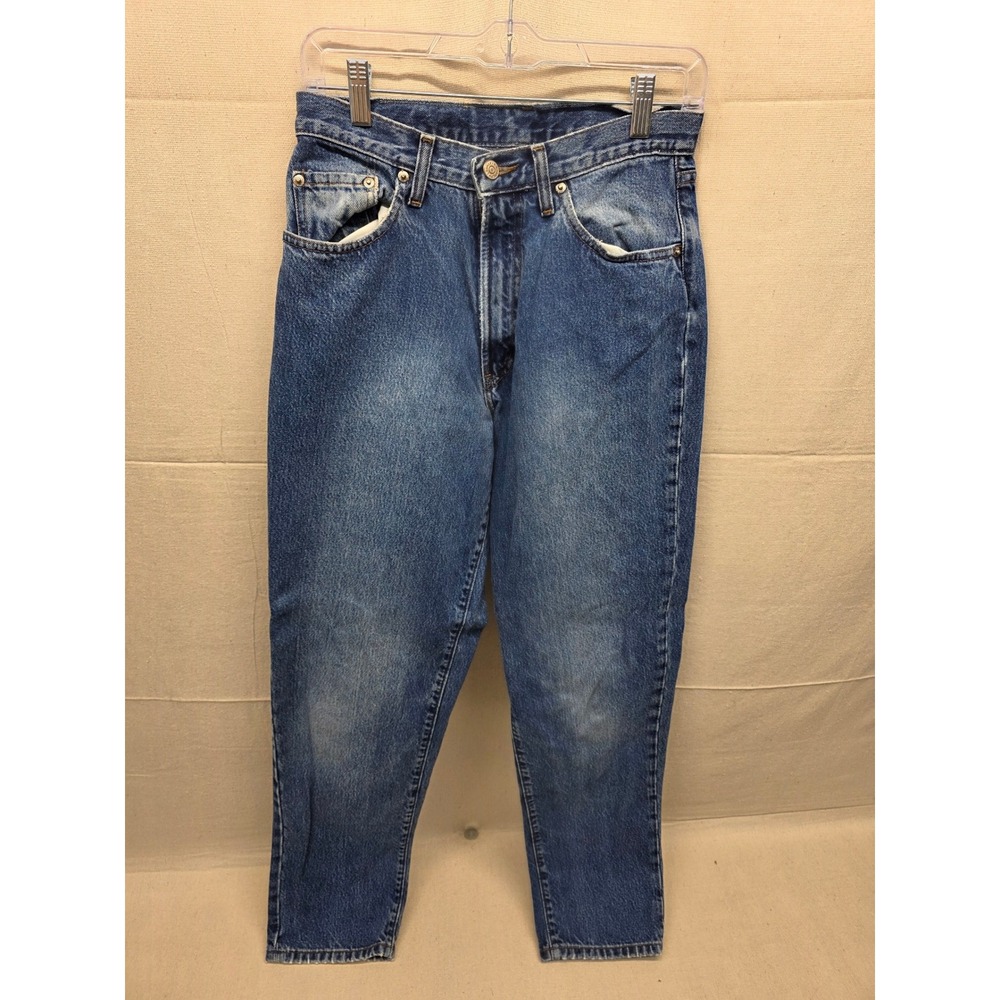 RRL Ralph Lauren Mens Medium Wash Denim High Waisted‎ Tapered Jeans 29x31